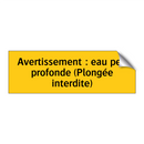 Avertissement : eau peu profonde (Plongée interdite)