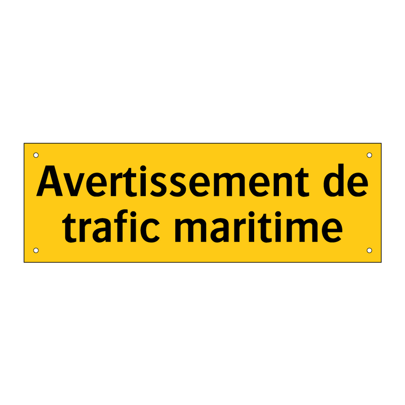 Avertissement de trafic maritime