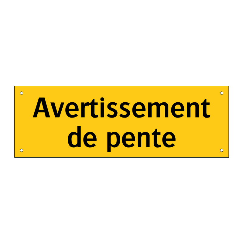 Avertissement de pente
