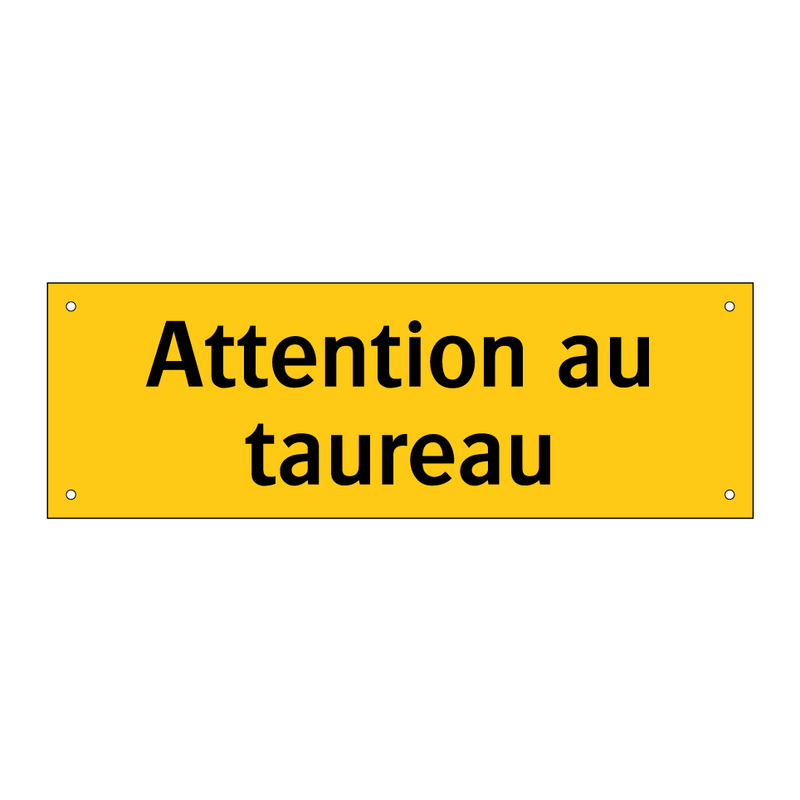 Attention au taureau