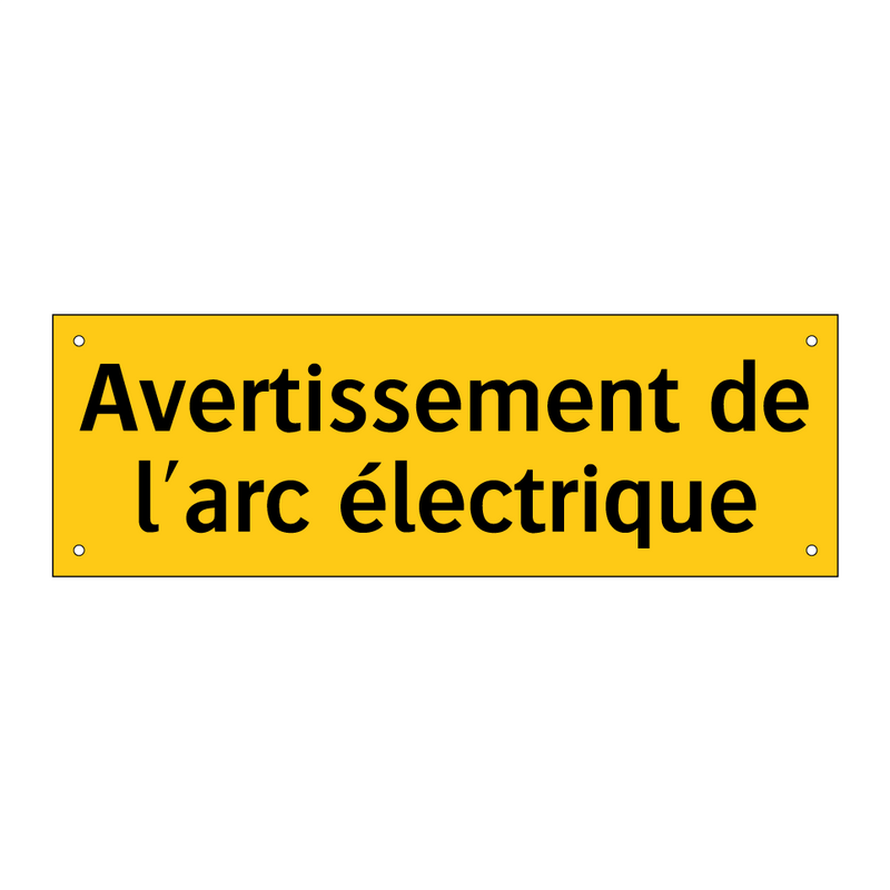 Avertissement de l'arc électrique