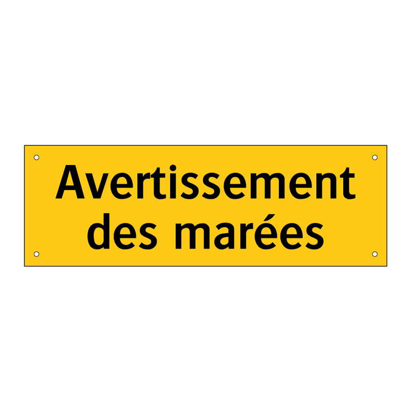 Avertissement des marées