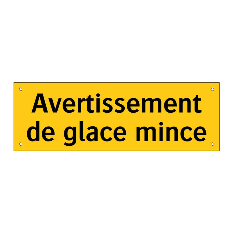 Avertissement de glace mince