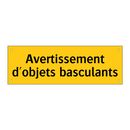 Avertissement d'objets basculants