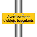 Avertissement d'objets basculants