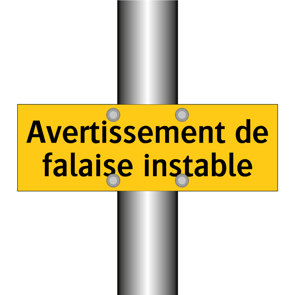 Avertissement de falaise instable