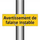 Avertissement de falaise instable