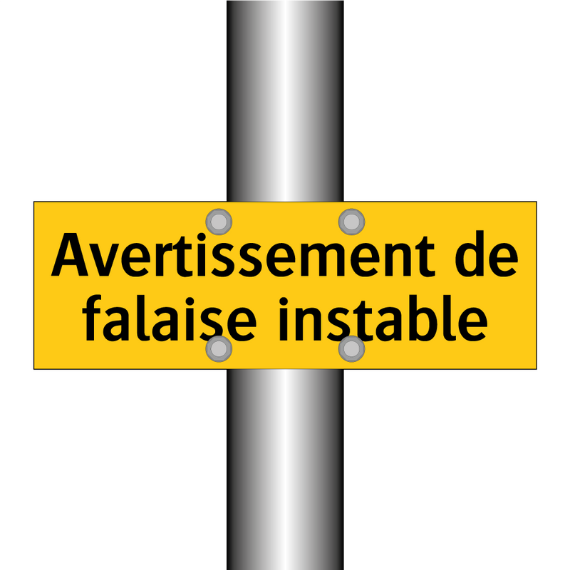 Avertissement de falaise instable