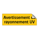 Avertissement de rayonnement UV