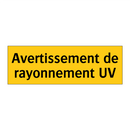 Avertissement de rayonnement UV
