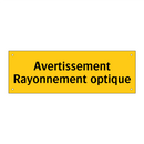 Avertissement Rayonnement optique