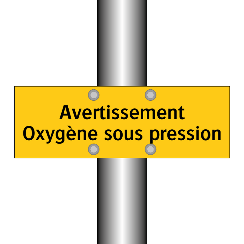 Avertissement Oxygène sous pression