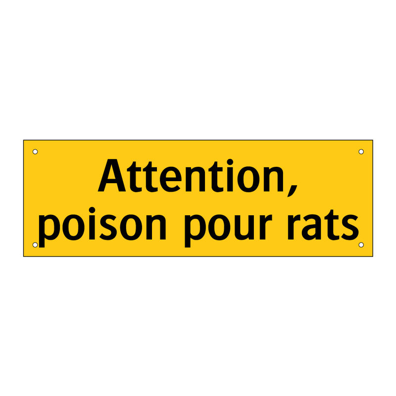 Attention, poison pour rats
