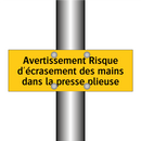Avertissement Risque d'écrasement des mains dans la presse plieuse