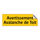 Avertissement Avalanche de Toit
