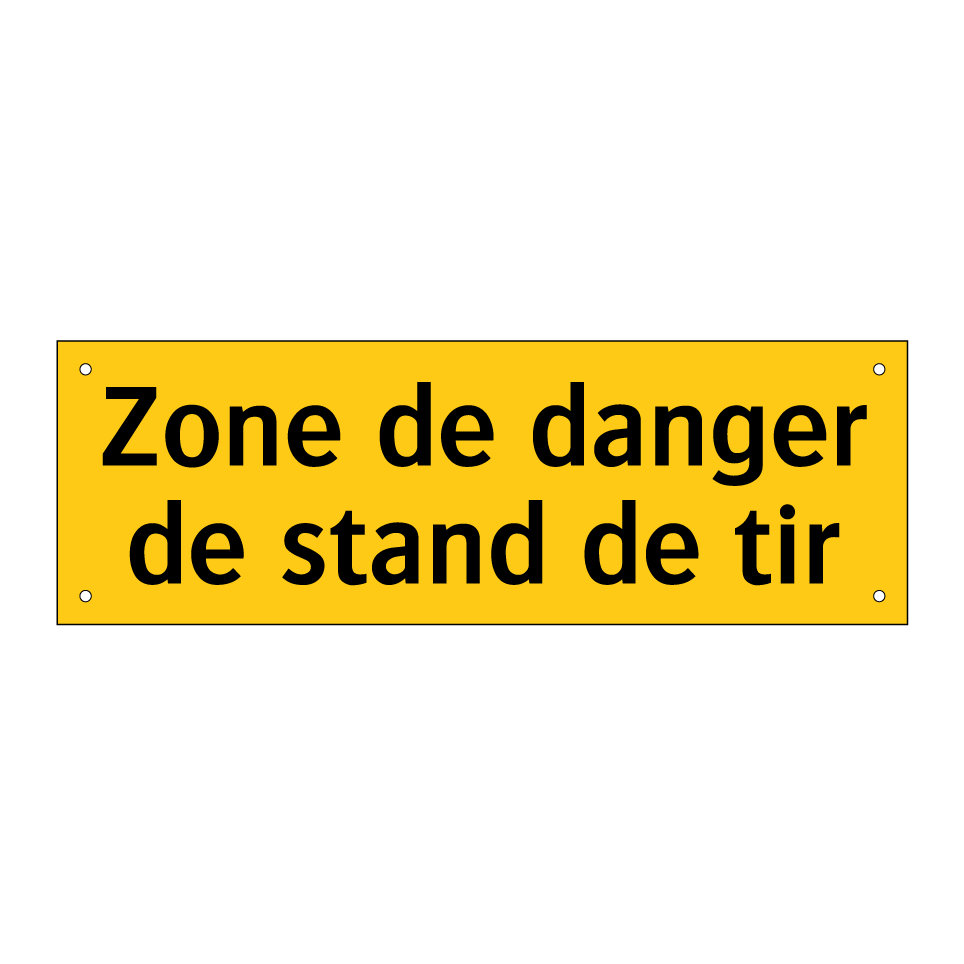 Zone de danger de stand de tir