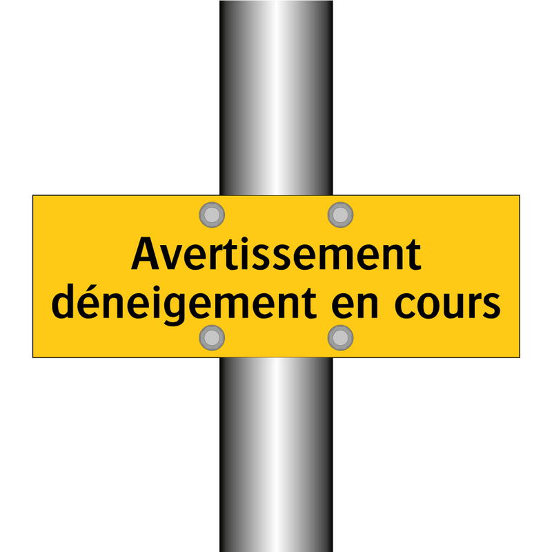 Avertissement déneigement en cours