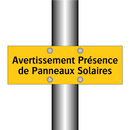 Avertissement Présence de Panneaux Solaires