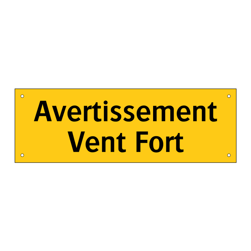 Avertissement Vent Fort