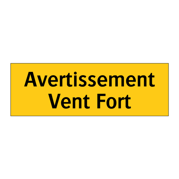 Avertissement Vent Fort