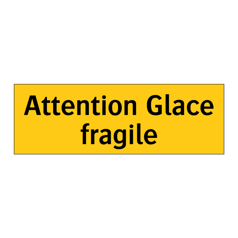 Attention Glace fragile