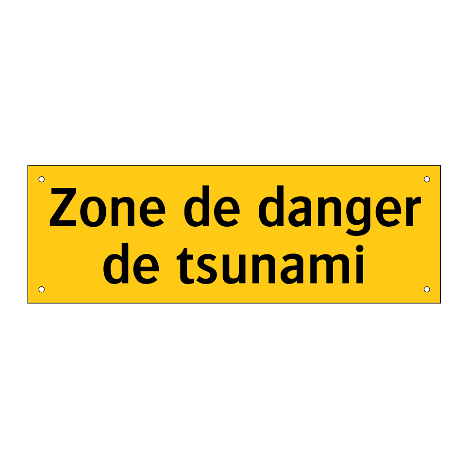 Zone de danger de tsunami