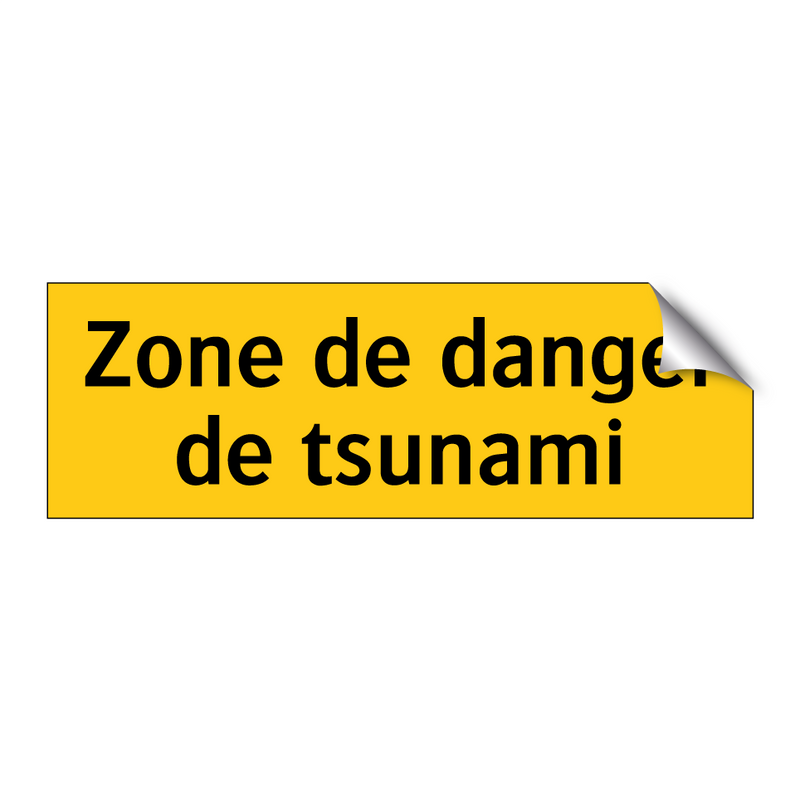 Zone de danger de tsunami