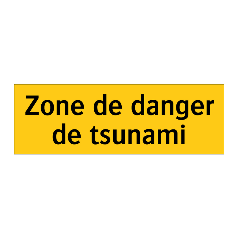 Zone de danger de tsunami
