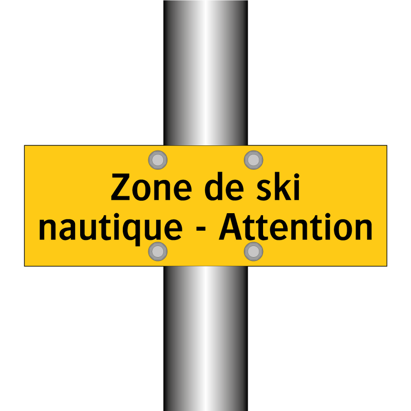Zone de ski nautique - Attention