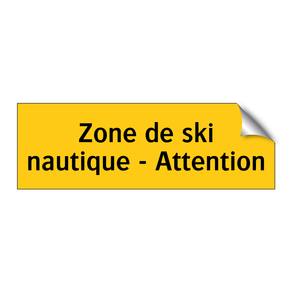 Zone de ski nautique - Attention