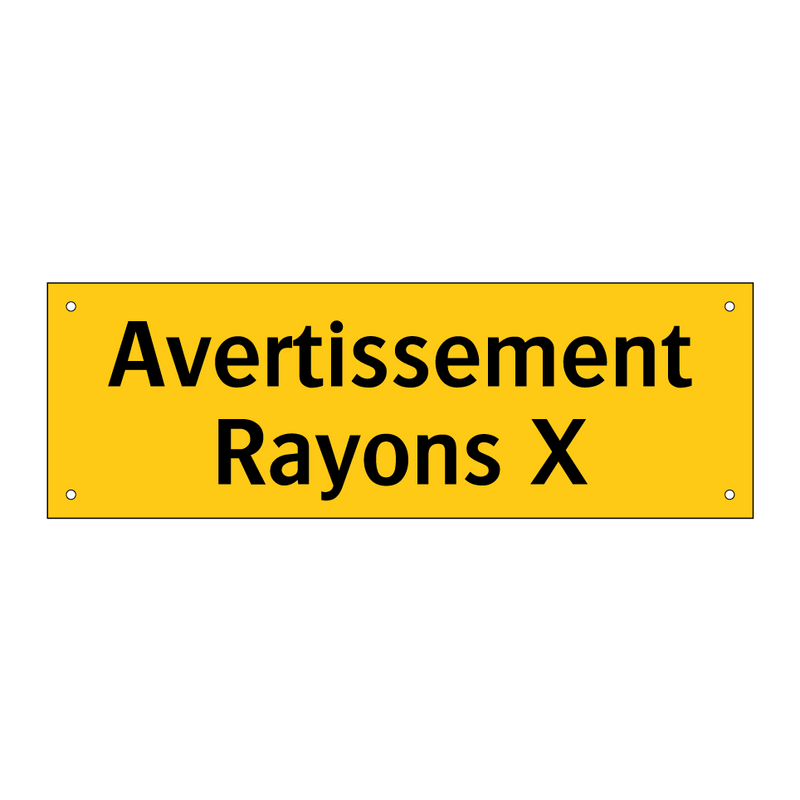 Avertissement Rayons X