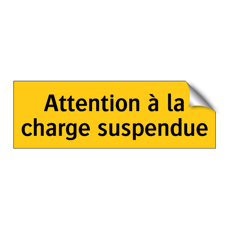 Attention à la charge suspendue