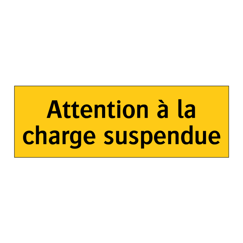 Attention à la charge suspendue