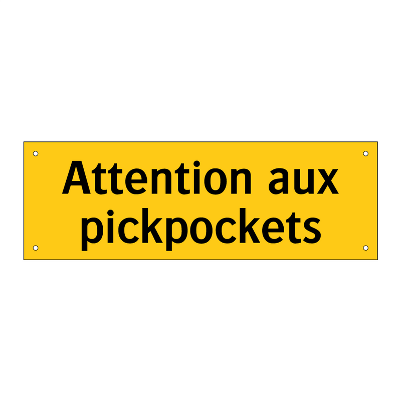 Attention aux pickpockets