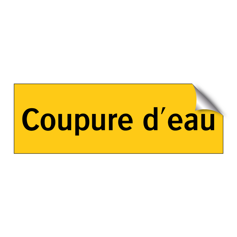 Coupure d'eau