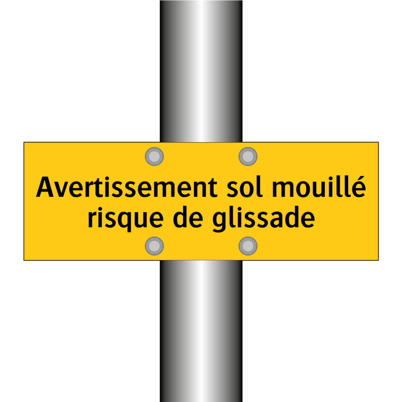 Avertissement sol mouillé risque de glissade