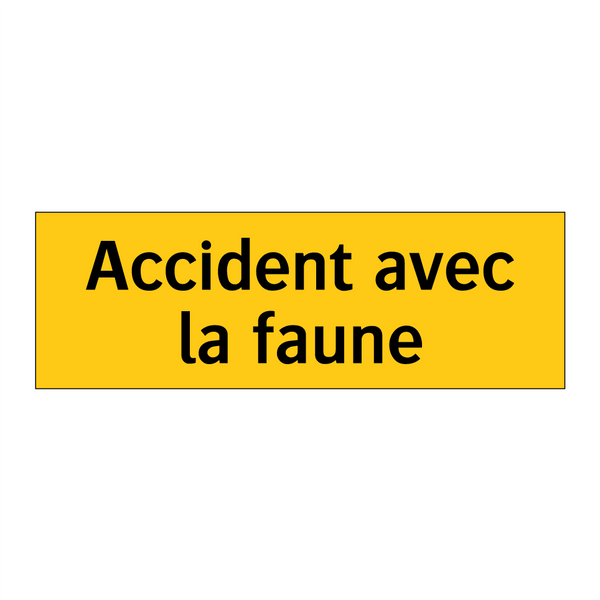 Accident avec la faune