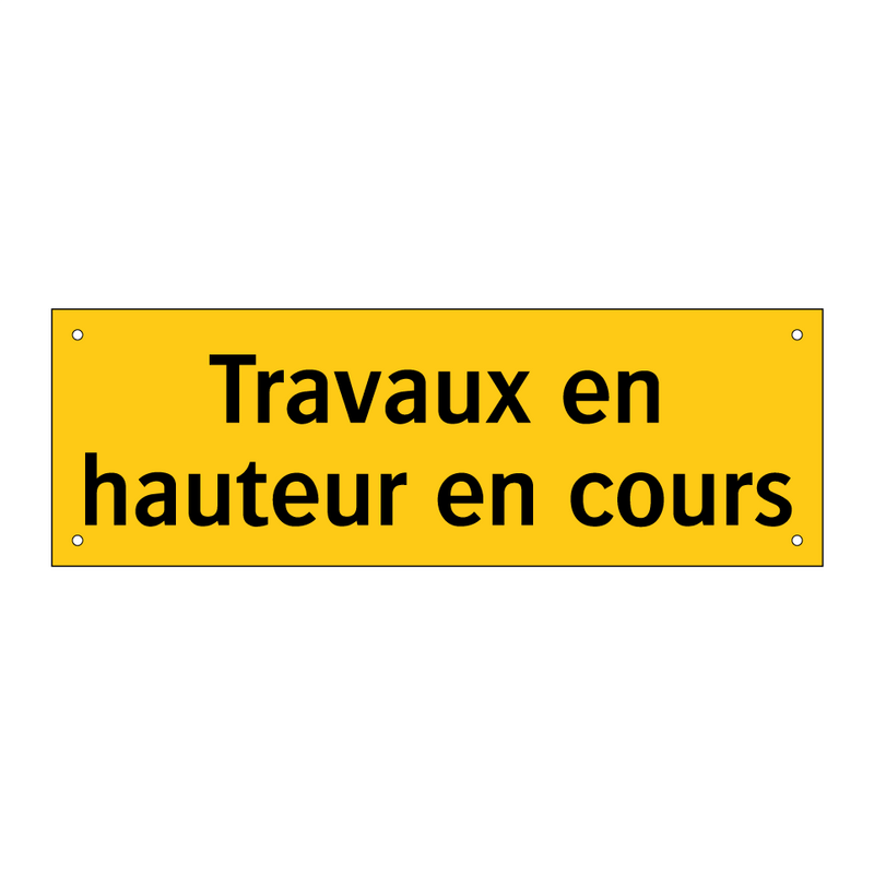 Travaux en hauteur en cours