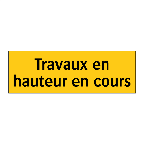 Travaux en hauteur en cours