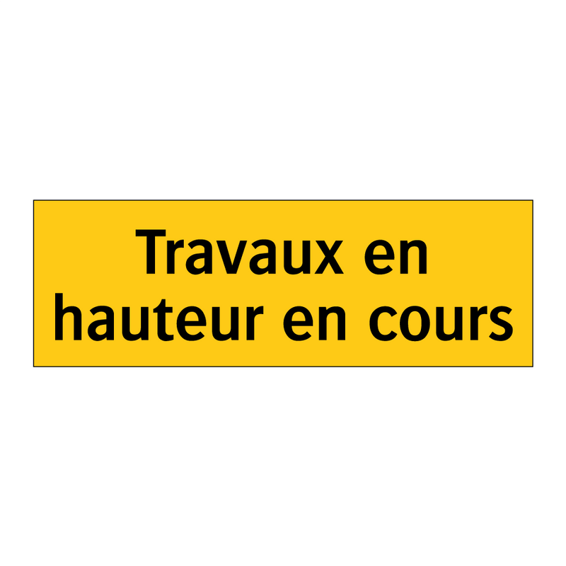 Travaux en hauteur en cours