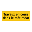 Travaux en cours dans le mât radar
