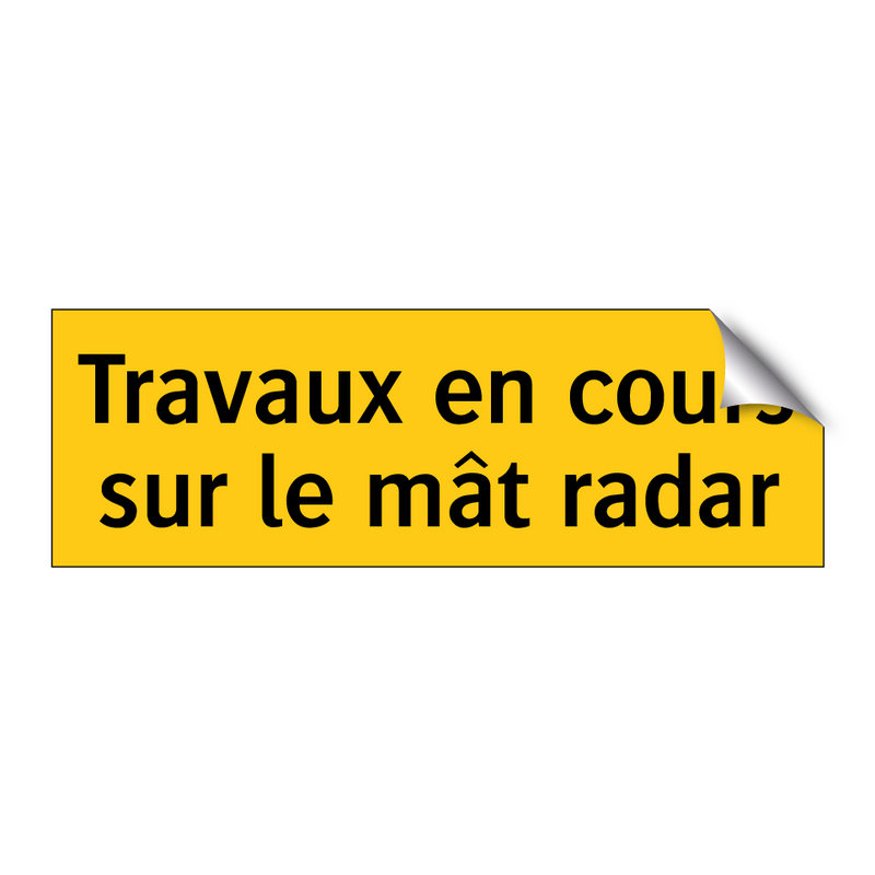 Travaux en cours sur le mât radar