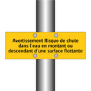 Avertissement Risque de chute dans l'eau en montant ou descendant d'une surface flottante