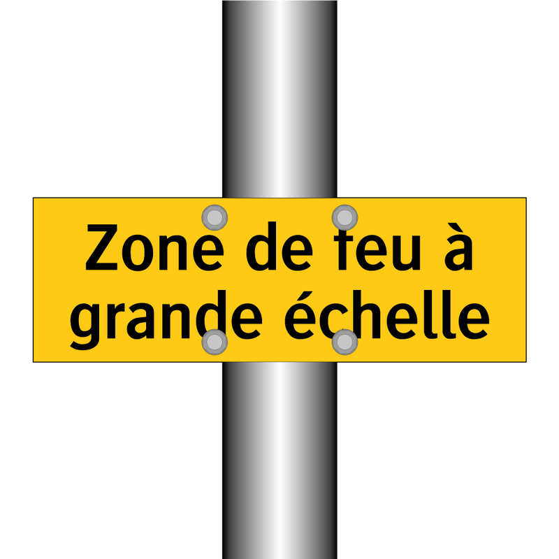 Zone de feu à grande échelle