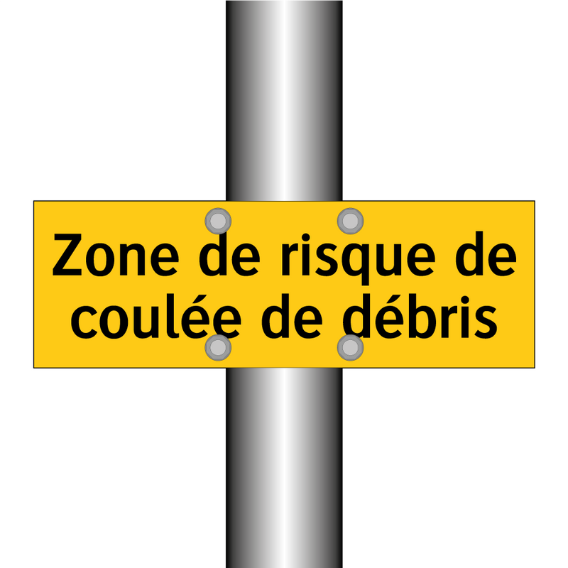 Zone de risque de coulée de débris