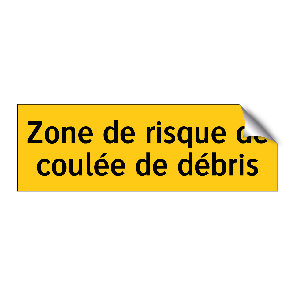 Zone de risque de coulée de débris