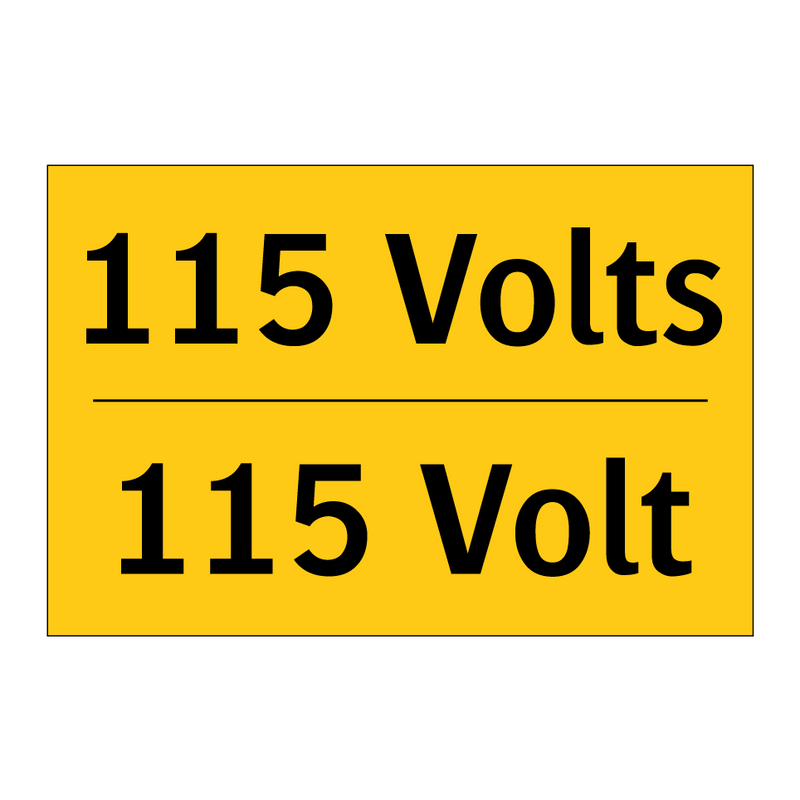 115 Volts - 115 Volt