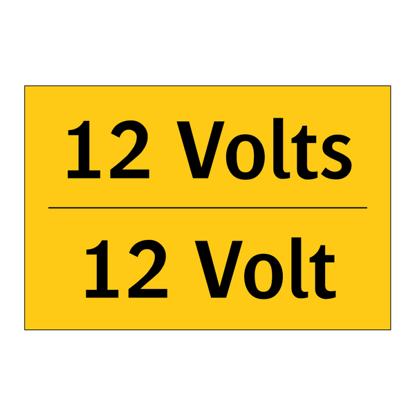 12 Volts - 12 Volt