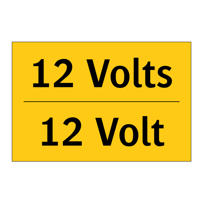 12 Volts - 12 Volt