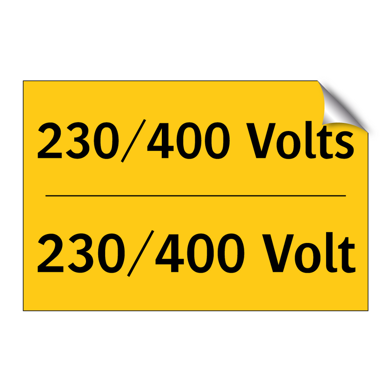 230/400 Volts - 230/400 Volt